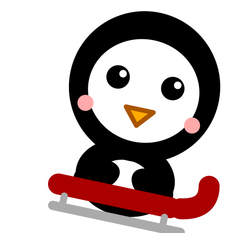 The penguin on its sled
