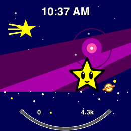 The star out in the milky way, its comet hanging overhead and its ringed planet resting on the dust